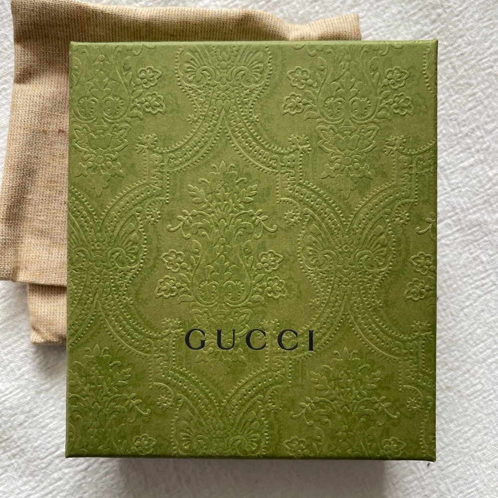 Gucci Men's Tan 8 Card Holder Bifold Wallet with Red Snake Motif - Picture 8 of 16